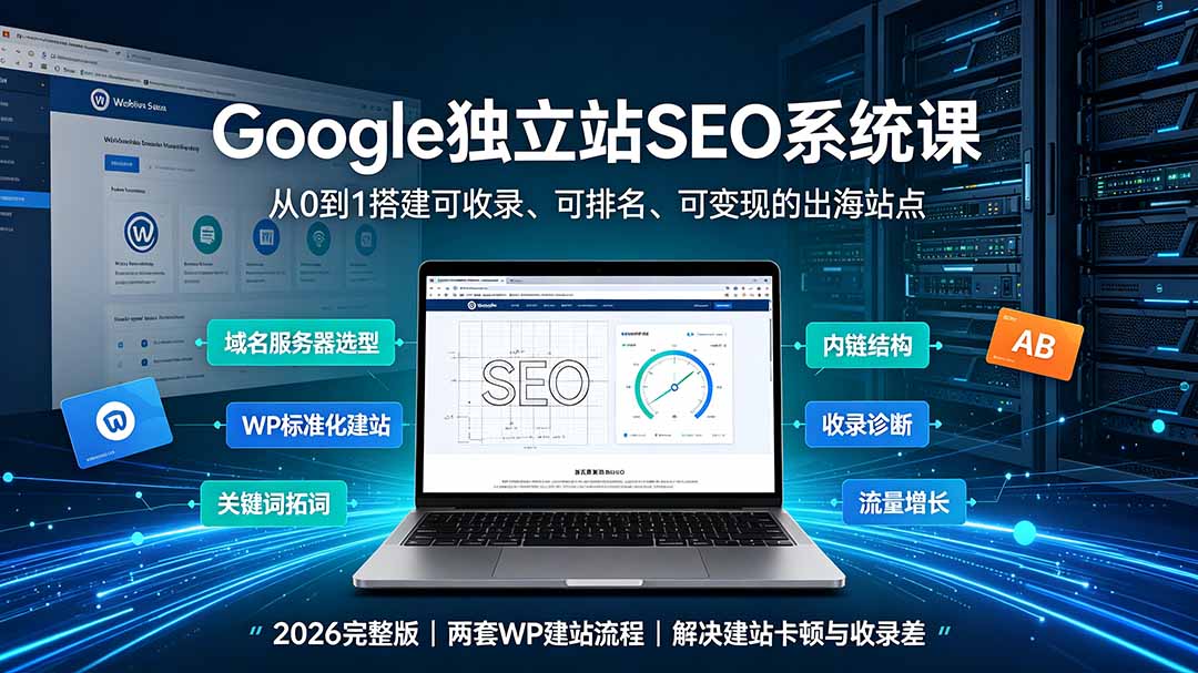 图片[2]-Google独立站SEO-7月系统课：出海基建×WordPress建站×AI内容生产×站内外优化×Search Console×AdSense变现-副业网