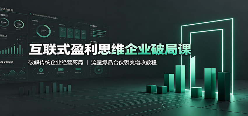 互联式盈利思维企业破局课：破解传统企业经营死局，流量爆品合伙裂变增收教程-副业网