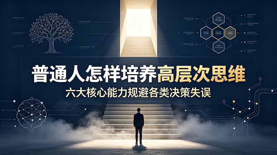 付费文章：普通人怎样培养高层次思维，六大核心能力规避各类决策失误-副业网
