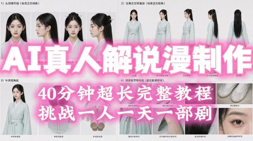 2026年AI真人解说漫剧自动批量化制作教程，40分钟超长完整，自动批量化制作，挑战一人一天一部剧！-副业网