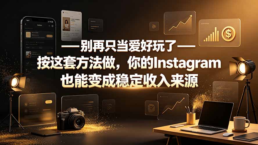 别再只当爱好玩了——按这套方法做，你的Instagram也能变成稳定收入来源-副业网