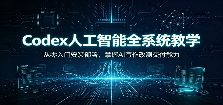 Codex人工智能全系统教学：从零入门安装部署，掌握AI写作改测交付能力-副业网