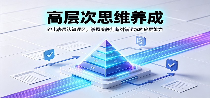 高层次思维养成：跳出表层认知误区，掌握冷静判断纠错避坑的底层能力-副业网