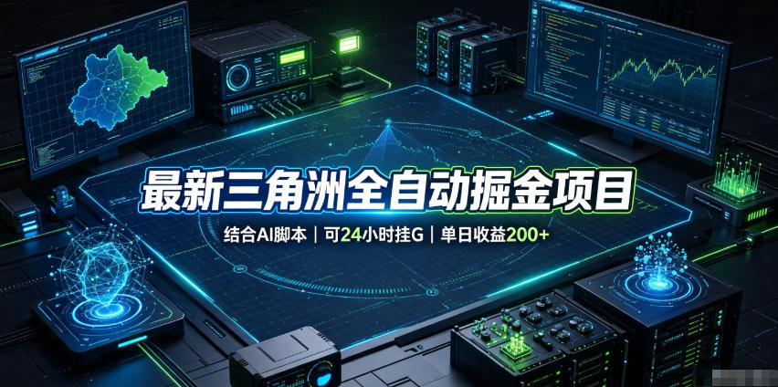 最新三角洲全自动掘金项目,结合AI脚本,可24小时挂G,单日收益200+【揭秘】-副业网