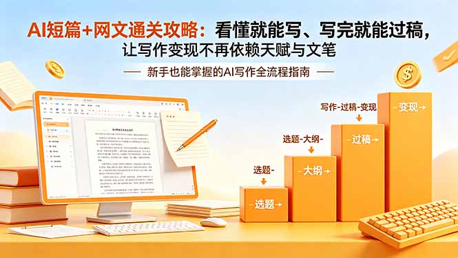 AI短篇+网文通关攻略-更新：看懂就能写、写完就能过稿，让写作变现不再依赖天赋与文笔-副业网