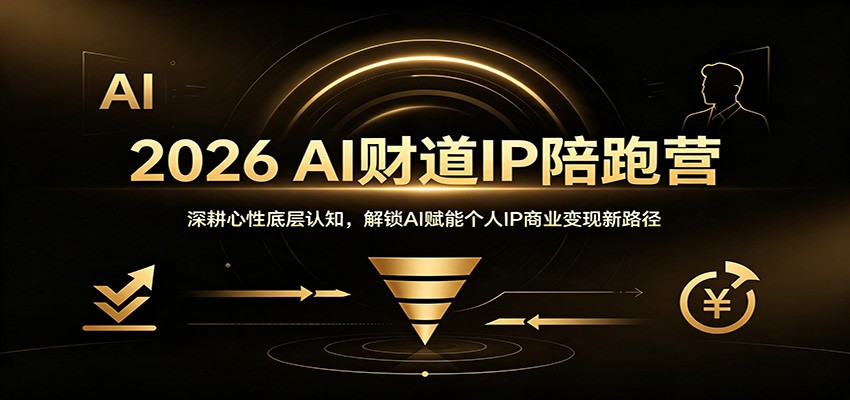 2026 AI财道IP陪跑营：深耕心性底层认知，解锁AI赋能个人IP商业变现新路径-副业网