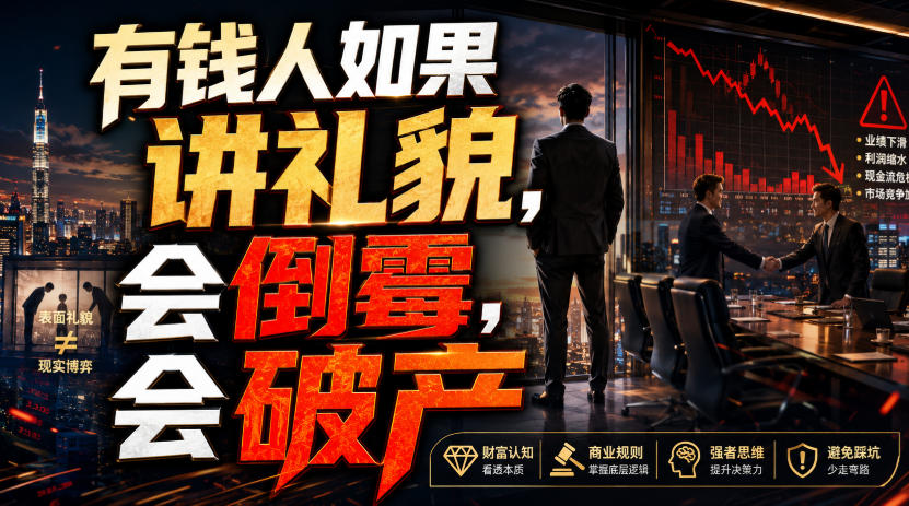付费文章：有钱人如果讲礼貌，会倒霉，会破产-副业网