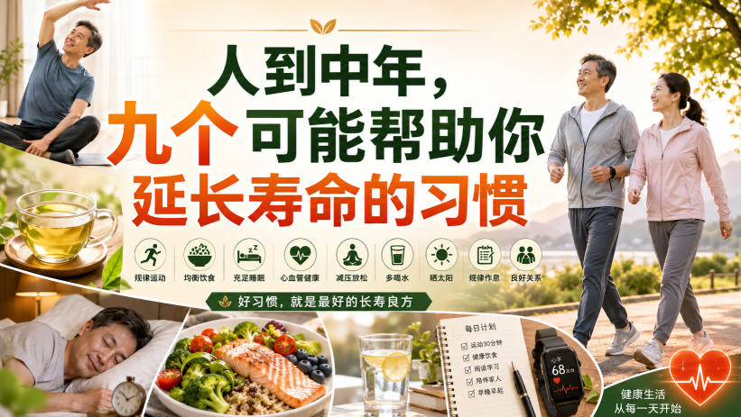 付费文章：人到中年，九个可能帮助你延长寿命的习惯-副业网