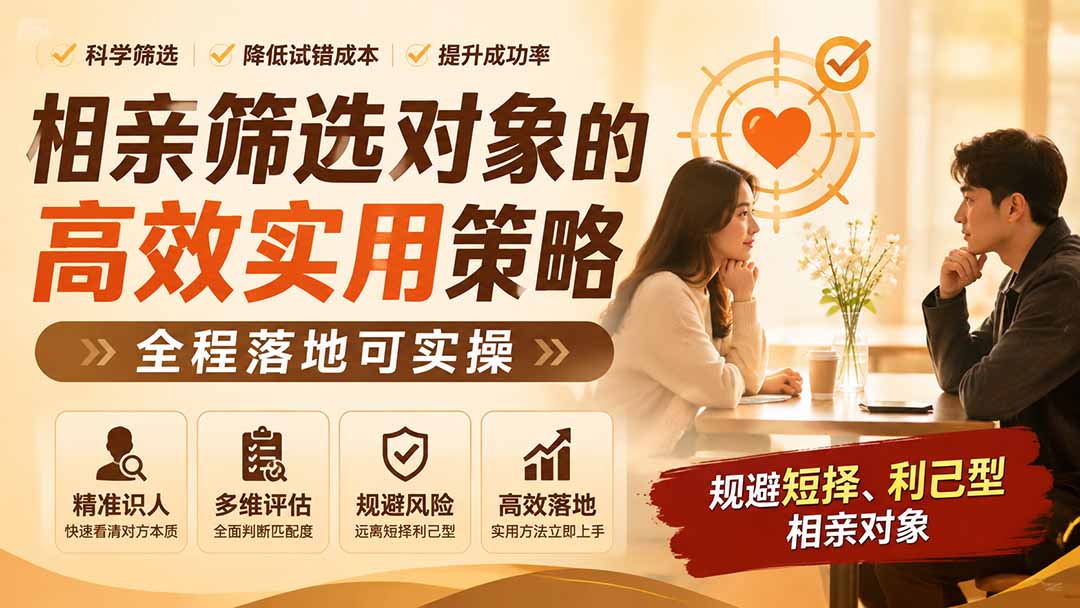 图片[2]-付费文章：相亲筛选对象的高效实用策略，全程落地可实操，规避短择、利己型相亲对象-副业网