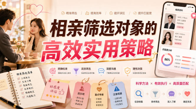 付费文章：相亲筛选对象的高效实用策略-副业网