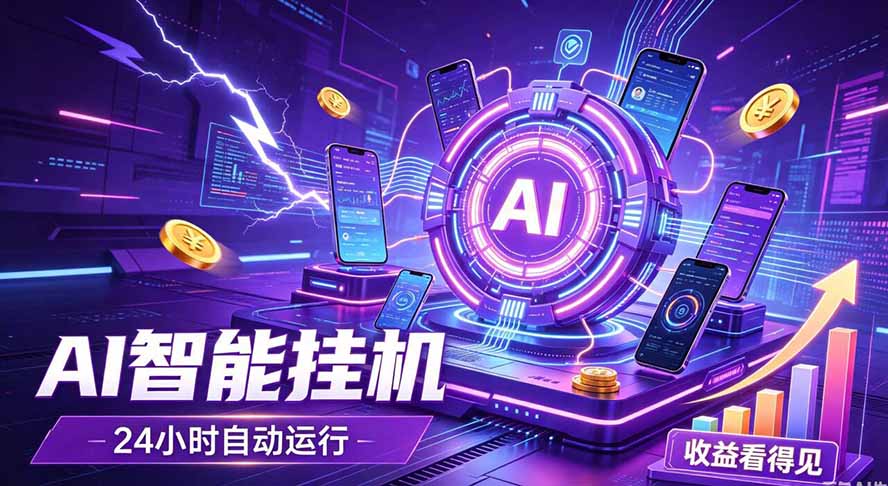 AI智能广告挂机，躺赚新模式 设备托管运行，解放双手持续变现-副业网