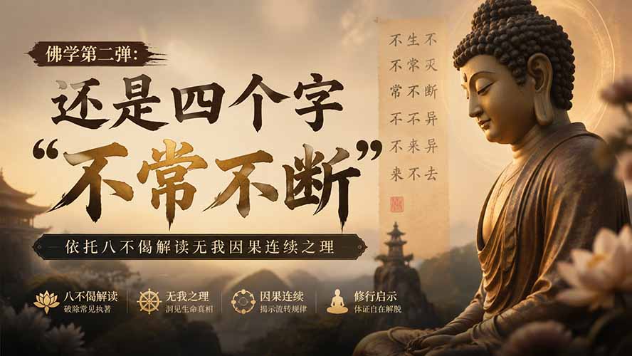 付费文章：佛学第二弹：还是四个字“不常不断”依托八不偈解读无我因果连续之理-副业网