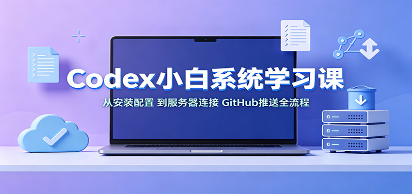 Codex小白系统学习课：小从安装配置，到服务器连接、GitHub推送全流程-副业网