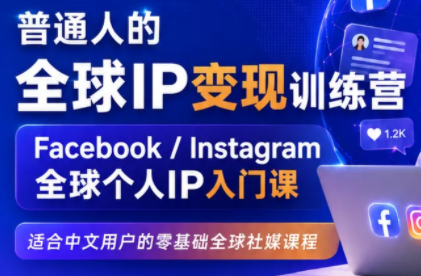 建立海外社媒底层逻辑，打造能变现的个人IP-副业网