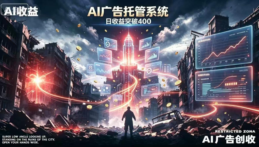 AI智能广告，全自动化运行，单日可达400+，小白新手0基础上手【揭秘】-副业网