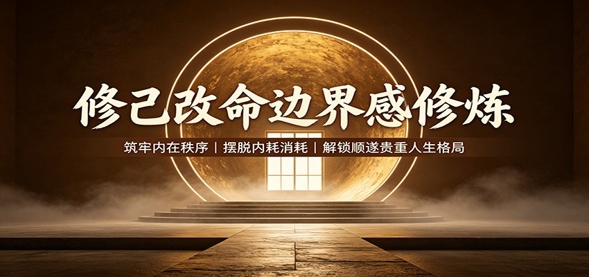 修己改命边界感修炼:筑牢内在秩序,摆脱内耗消耗,解锁顺遂贵重人生格局-副业网
