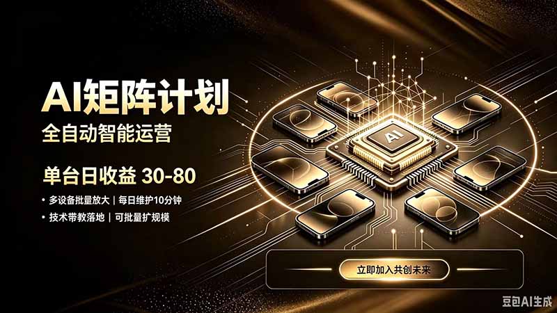 AI智能对话,矩阵规模化创业,全程技术扶持,长久稳定,日入800+-副业网