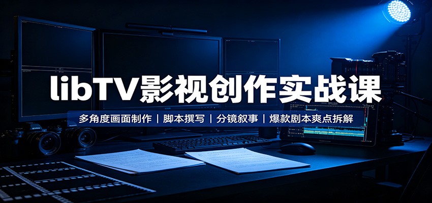 libTV影视创作实战课：多角度画面制作，脚本撰写，分镜叙事，爆款剧本爽点拆解-副业网