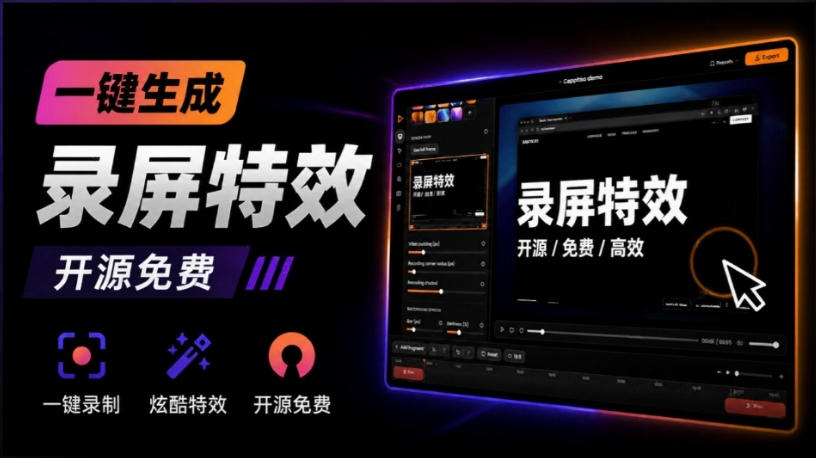 Windows录屏神器来了！一键添加自动缩放、光标润色与画面美化效果，轻松省下笔录屏软件费用Capptivo-副业网