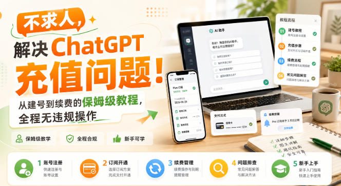 不求人，解决ChatGPT充值问题！从建号到续费的保姆级教程，全程无违规操作-副业网
