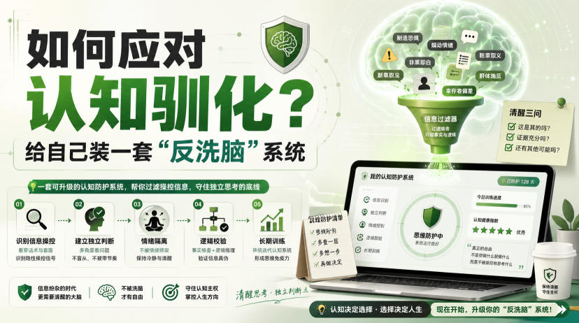 付费文章：如何应对认知驯化？给自己装一套“反洗脑”系统-副业网