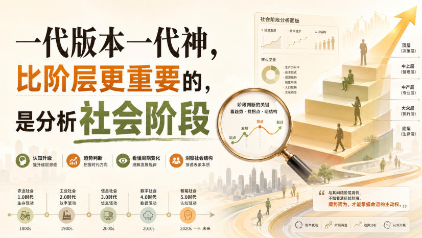付费文章：一代版本一代神，比阶层更重要的，是分析社会阶段-副业网