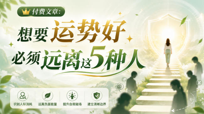 付费文章：想要运势好，必须远离这5种人-副业网