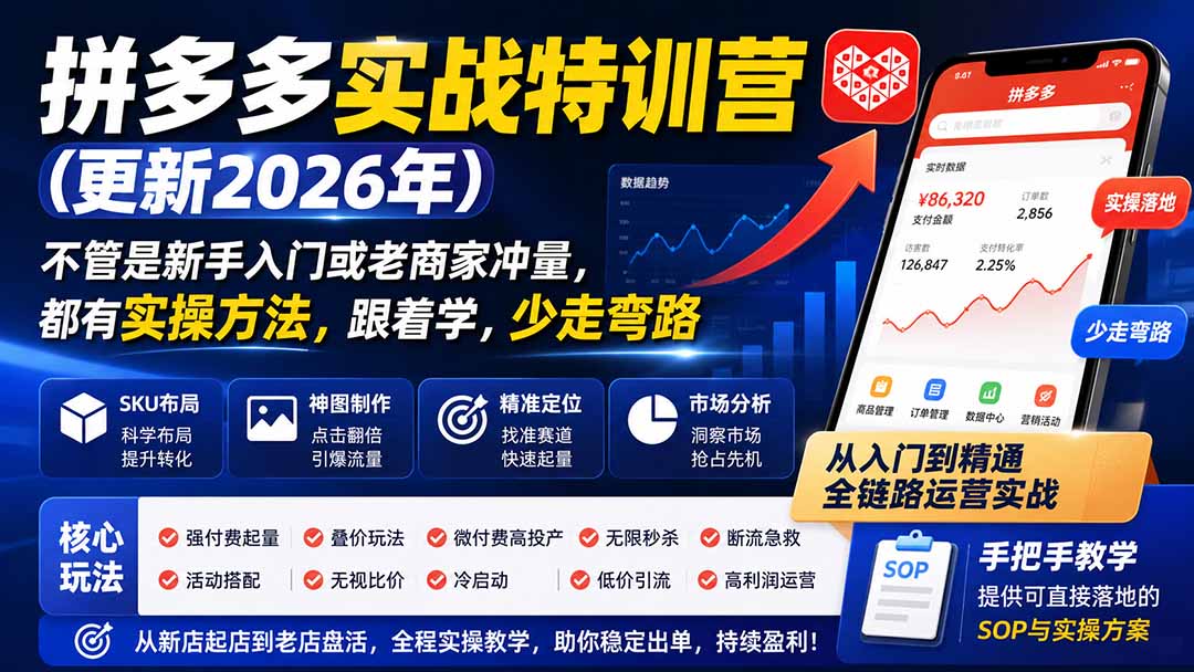 拼多多实战特训营(更新26年0822-副业网