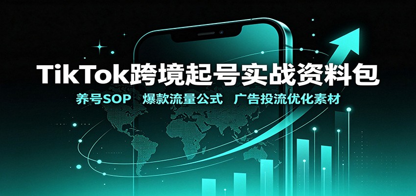 TikTok跨境起号实战资料包:养号SOP,爆款流量公式,广告投流优化素材-副业网