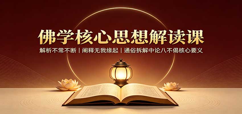 佛学核心思想解读课：解析不常不断，阐释无我缘起，通俗拆解中论八不偈核心要义-副业网