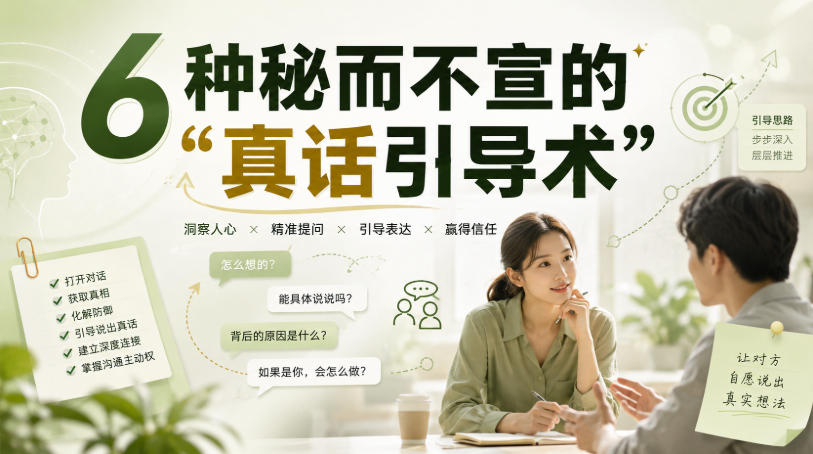 付费文章：6种秘而不宣的“真话引导术”-副业网