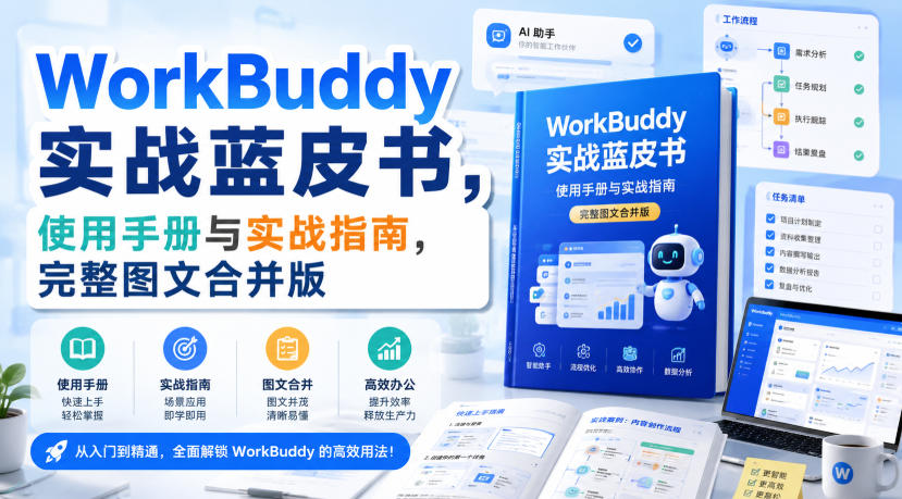 WorkBuddy实战蓝皮书,使用手册与实战指南,完整图文合并版-副业网