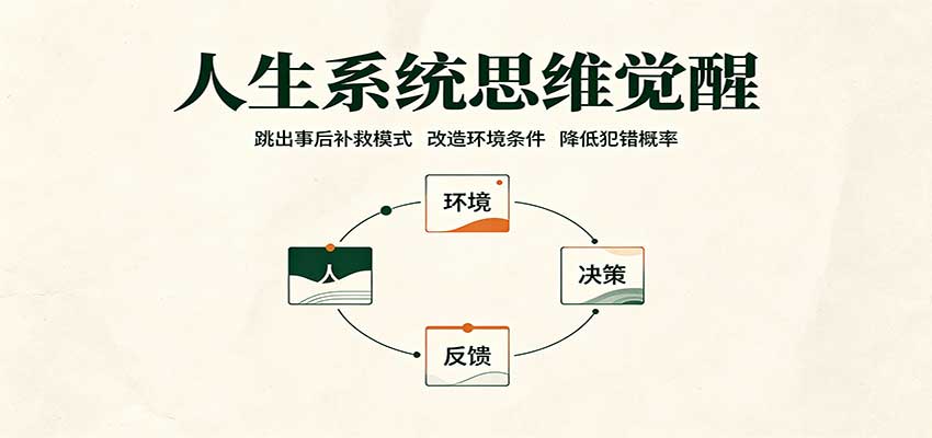 人生系统思维觉醒：跳出事后补救模式，改造环境条件，降低犯错概率-副业网