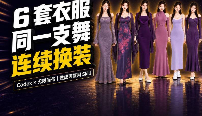 同一支舞，6套衣服按顺序切换：我把服装换装视频做成了一个Skill-副业网