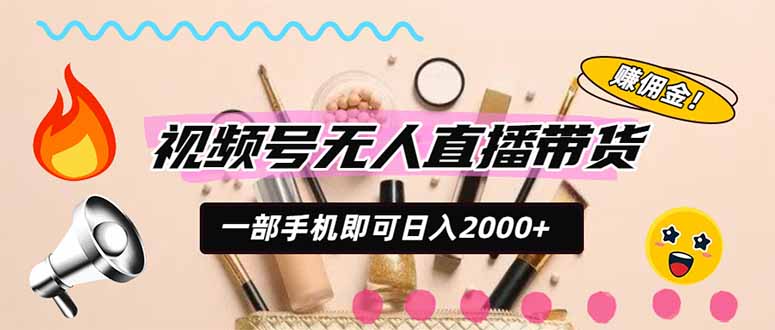 视频号带货，一天2000+，一部手机即可开展的完美副业，无需投资-副业网