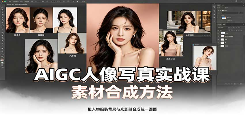AIGC人像写真实战课：软件平台部署筹备，素材合成方法，多题材写真案例-副业网