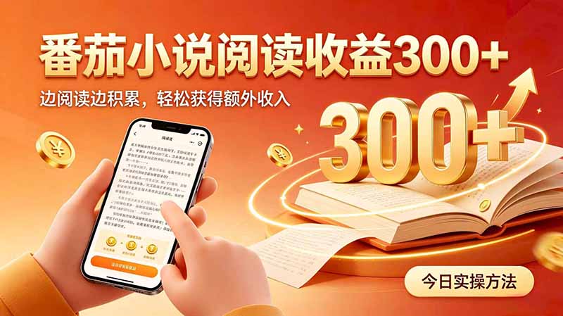 全自动番茄挂机玩法，日入300+边阅读边积累，轻松获得额外收入-副业网