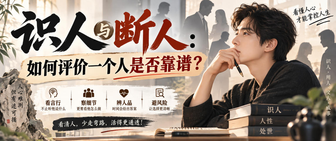 付费文章：识人与断人：如何评价一个人是否靠谱？-副业网