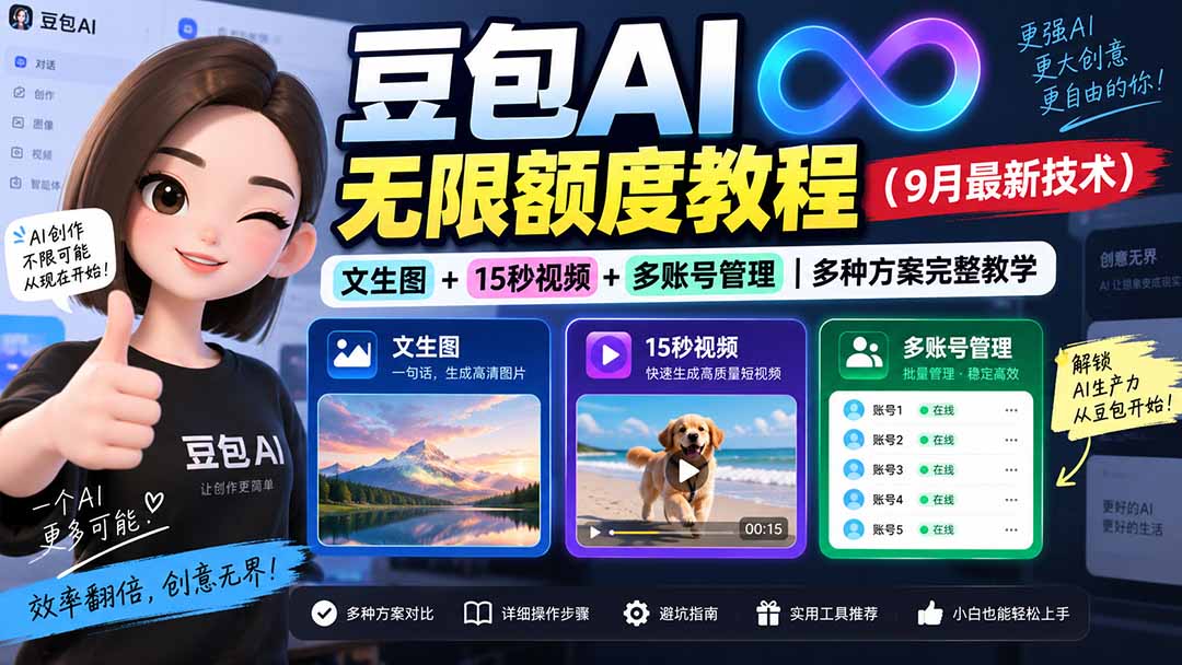 豆包AI无限额度教程(9月最新技术-副业网