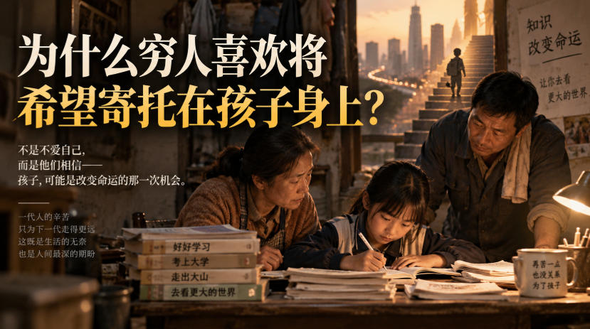 某社群精品文章：为什么穷人喜欢将希望寄托在孩子身上？-副业网