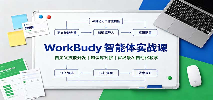 WorkBuddy智能体实战课：自定义技能开发，知识库对接，多场景AI自动化教学-副业网