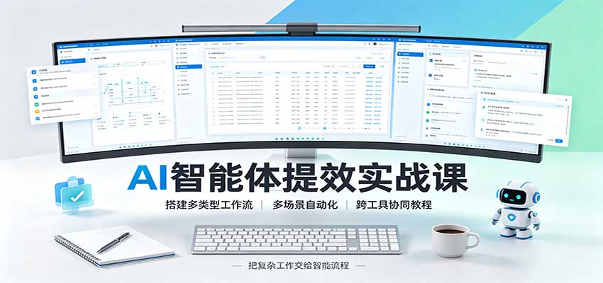 AI智能体提效实战课：搭建多类型工作流，多场景自动化，跨工具协同教程-副业网