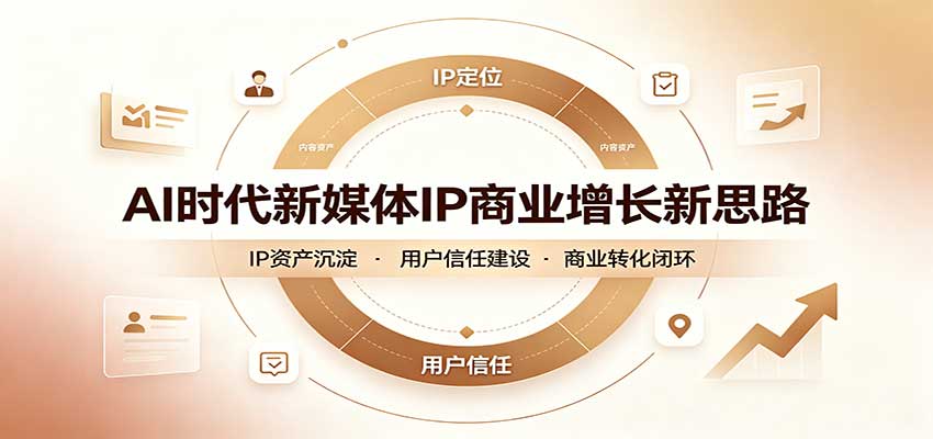 AI时代新媒体IP商业增长新思路：摒弃复杂运营套路，用极简思维打通获客路径-副业网