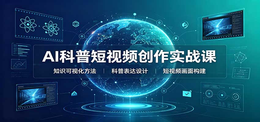 AI科普短视频创作实战课：配套要点文档，文案与视频提示词模板教学-副业网