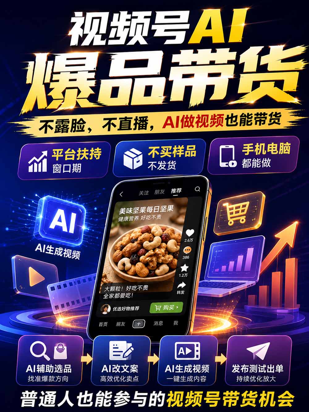 图片[3]-2026视频号AI爆品带货训练营-9月开课｜不露脸不直播，AI做视频发视频号，有人下单，你赚佣金，轻松单日佣金1000+-副业网