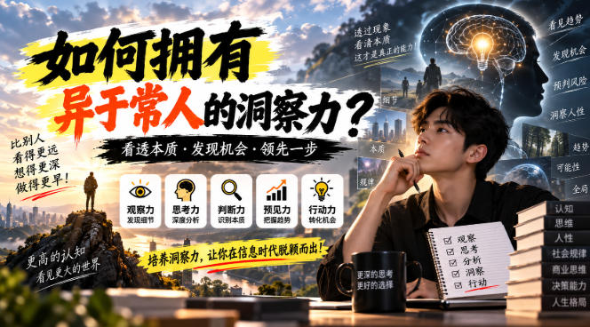 某公众号付费文章：如何拥有异于常人的洞察力？-副业网