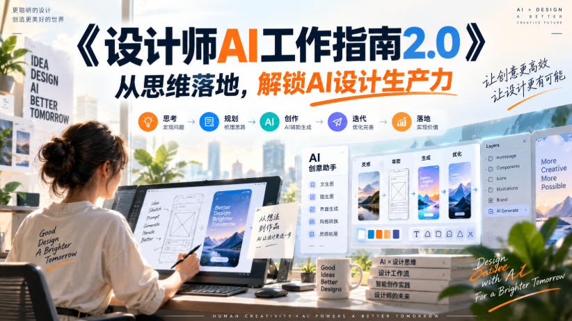 《设计师AI工作指南2.0》从思维落地-无水印，解锁AI设计生产力-副业网