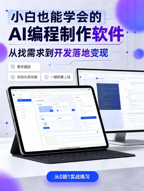 手把手教会你ai编程制作软件到变现全路径，零基础小白轻松上手，从找需求到开发落地变现【揭秘】-副业网