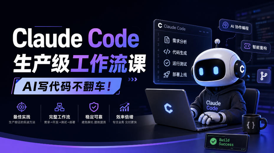 Claude Code生产级工作流课，AI写代码不翻车！【原创双语字幕】-副业网