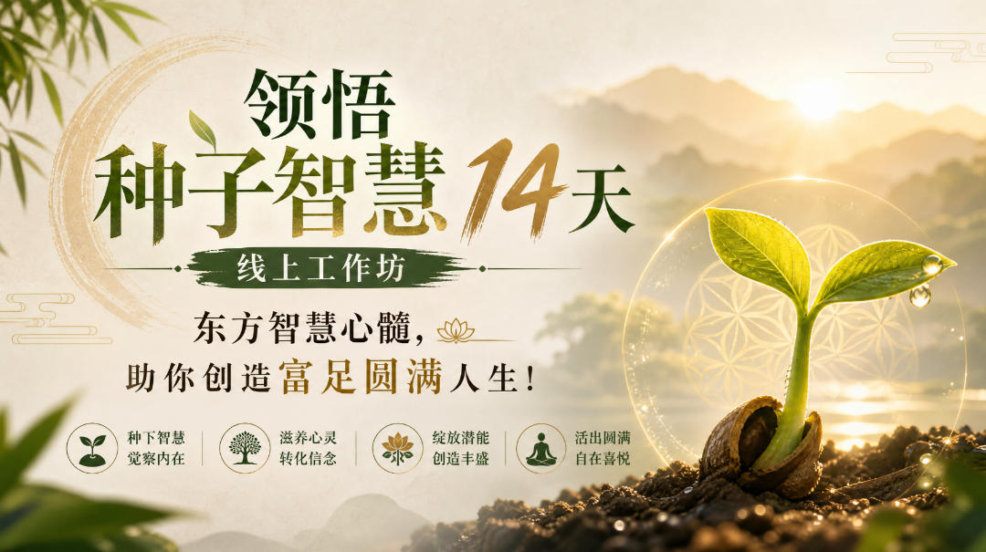 鹿大米领悟种子智慧14天线上工作坊，东方智慧心髓，助你创造富足圆满人生！-副业网